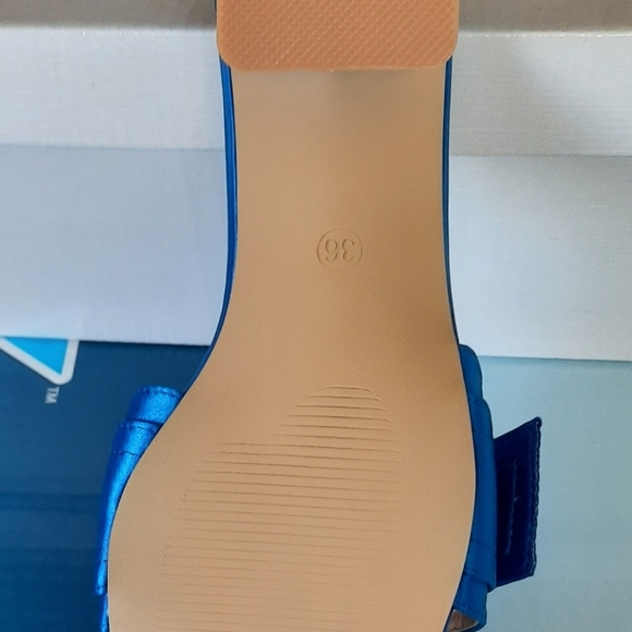 Royal Blue Chunky Mule Sandal - Picture 2 of 3